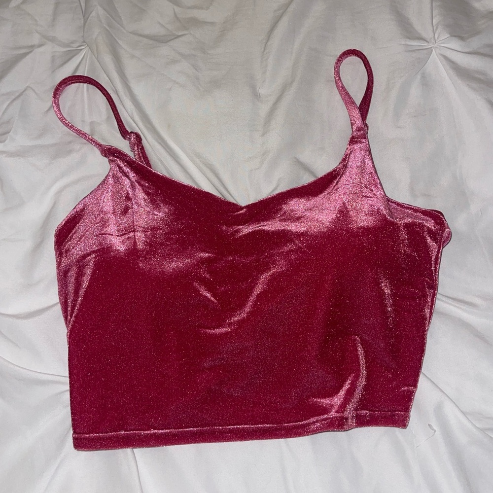 athleta velvet crop top